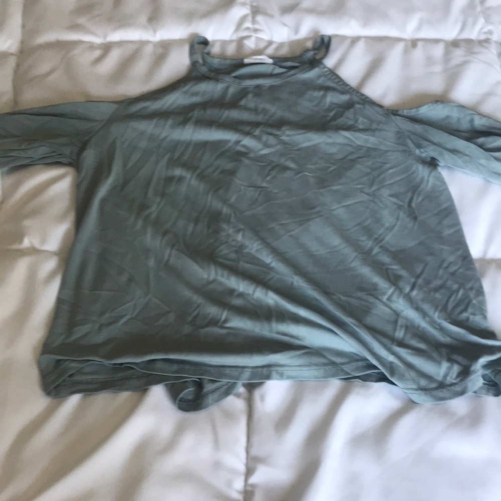 green off the shoulder top